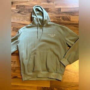 Sage green White fox hoodie